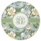 Vintage Floral Round Rubber Backed Coaster (Personalized)