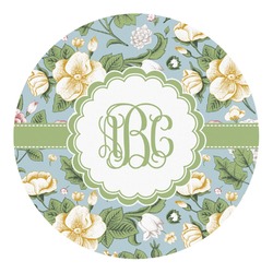 Vintage Floral Round Decal (Personalized)