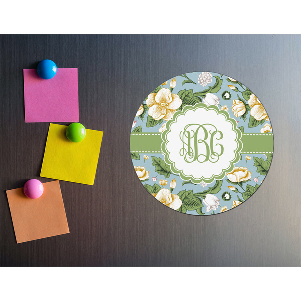 Vintage Floral Round Fridge Magnet - LIFESTYLE