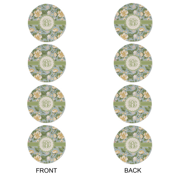 Vintage Floral Round Linen Placemats - APPROVAL Set of 4 (double sided)