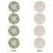Vintage Floral Round Linen Placemats - APPROVAL Set of 4 (single sided)