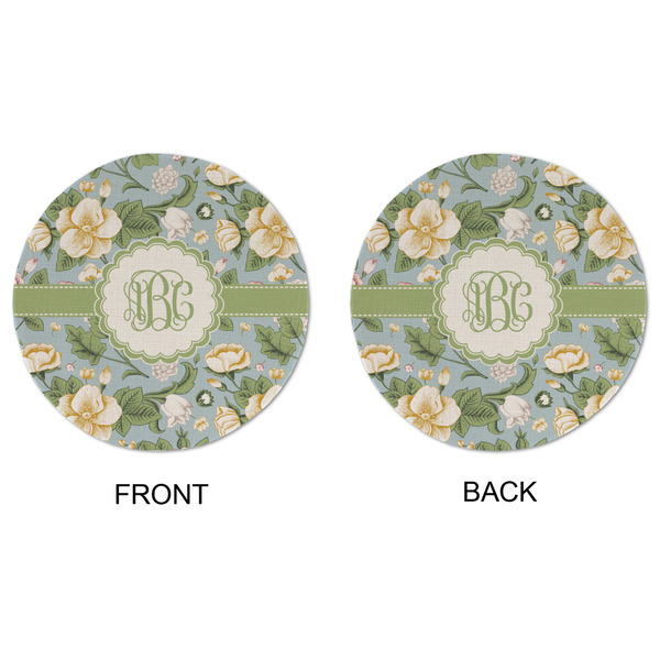 Vintage Floral Round Linen Placemats - APPROVAL (double sided)
