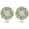 Vintage Floral Round Linen Placemats - APPROVAL (double sided)