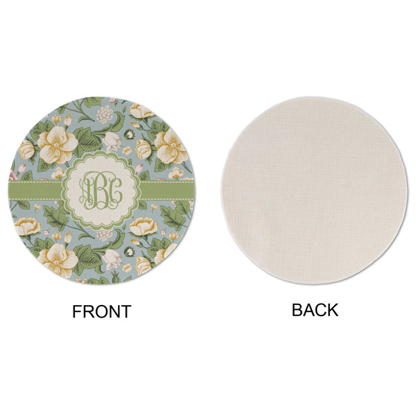 Vintage Floral Round Linen Placemats - APPROVAL (single sided)