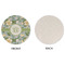 Vintage Floral Round Linen Placemats - APPROVAL (single sided)