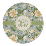 Vintage Floral Round Linen Placemat - Single Sided (Personalized)