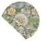 Vintage Floral Round Linen Placemats - Front (folded corner double sided)