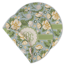 Vintage Floral Round Linen Placemat - Double Sided (Personalized)