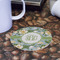 Vintage Floral Round Paper Coaster - Front