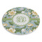 Vintage Floral Round Stone Trivet - Angle View