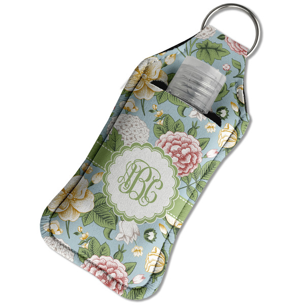 Vintage Floral Sanitizer Holder Keychain - Large in Case