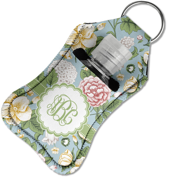 Vintage Floral Sanitizer Holder Keychain - Small in Case