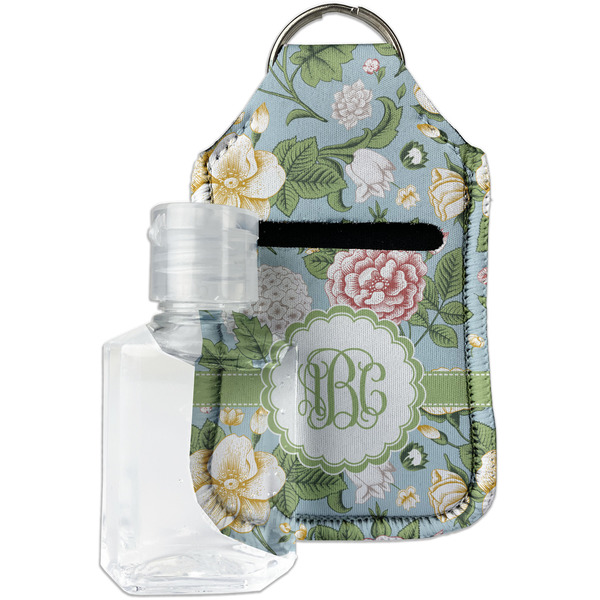 Custom Vintage Floral Hand Sanitizer & Keychain Holder - Small (Personalized)