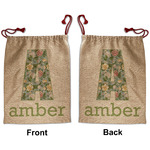 Vintage Floral Santa Sack - Front & Back (Personalized)