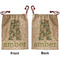 Vintage Floral Santa Sack - Front & Back (Personalized)