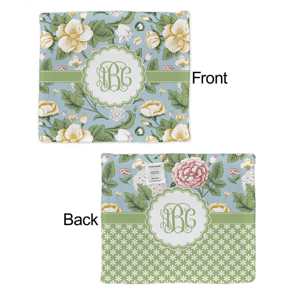 Vintage Floral Security Blanket - Front & Back View