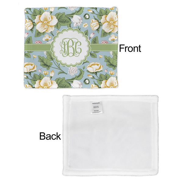 Vintage Floral Security Blanket - Front & White Back View