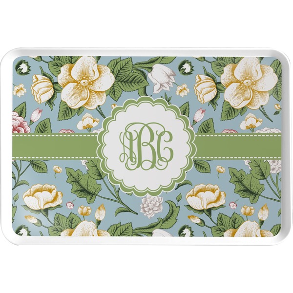 Custom Vintage Floral Serving Tray (Personalized)