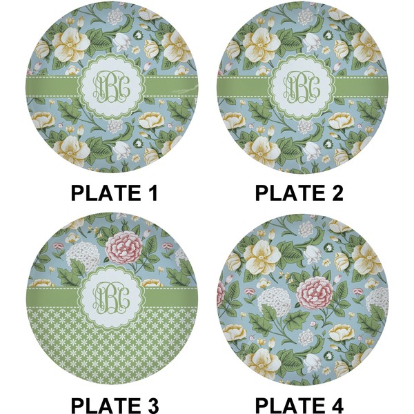 Vintage Floral Set of Lunch / Dinner Plates (Approval)