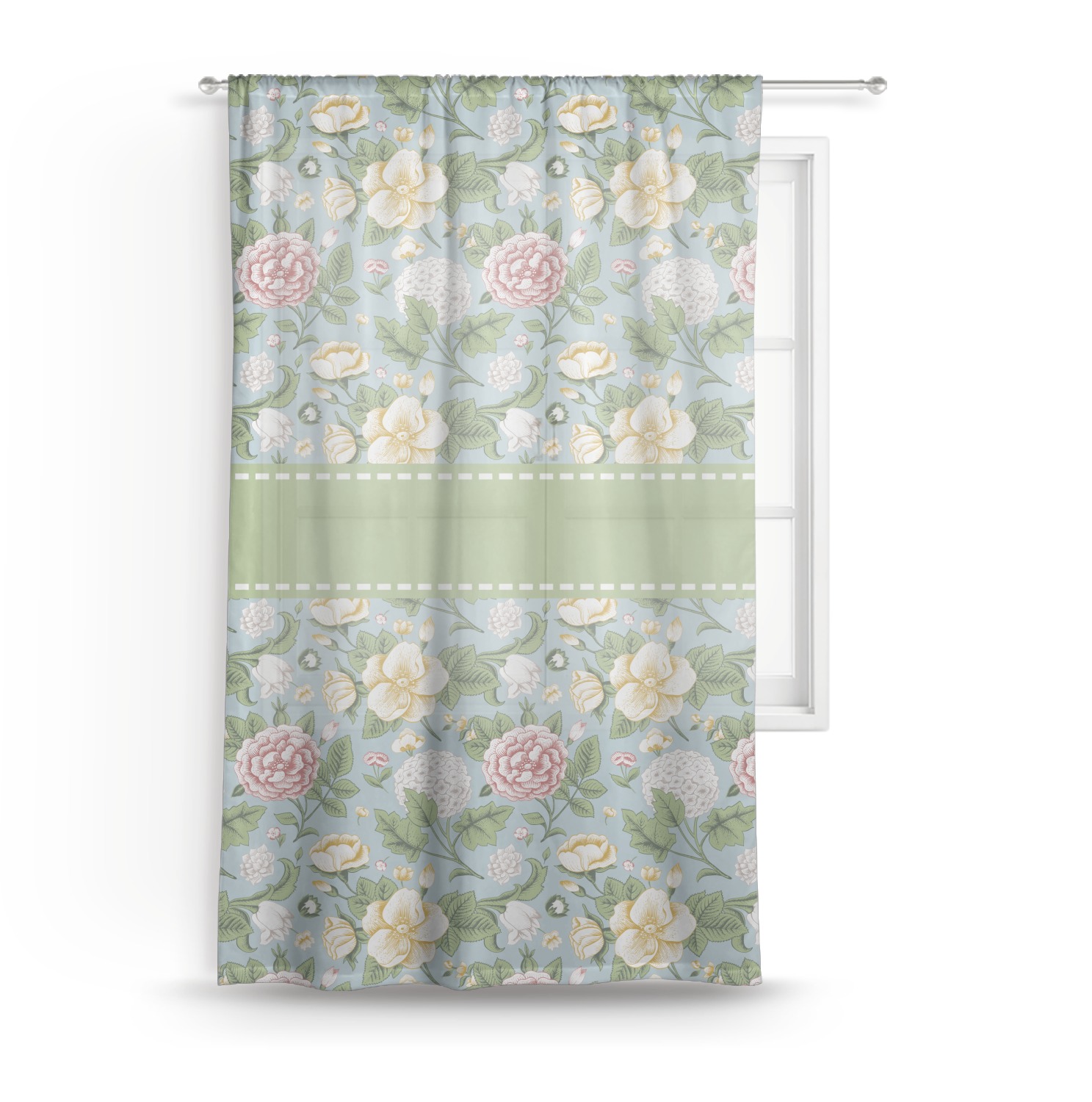 Custom Vintage Floral Sheer Curtain YouCustomizeIt