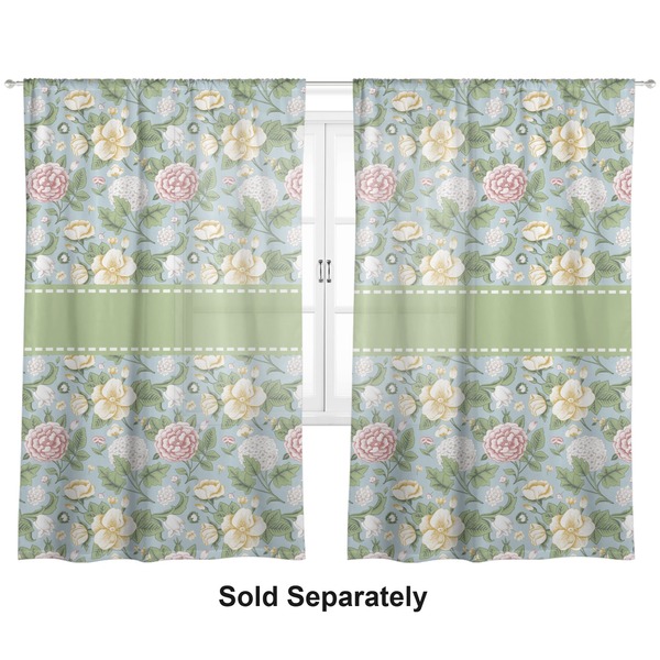 Vintage Floral Sheer Curtains