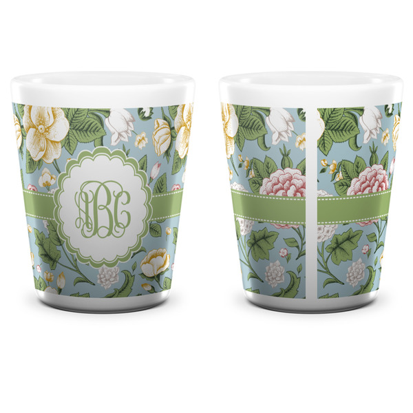 Vintage Floral Shot Glass - White - APPROVAL