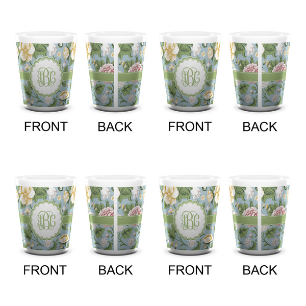 Vintage Floral Shot Glass - White - Set of 4 - APPROVAL