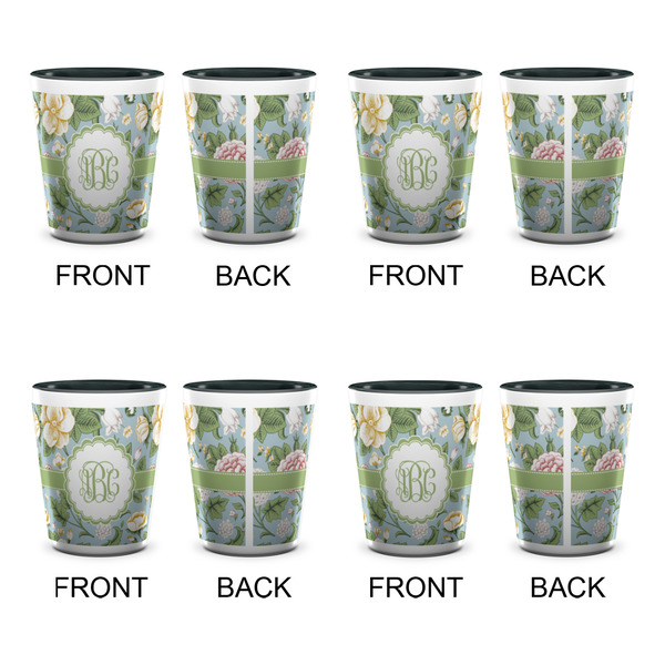 Vintage Floral Shot Glassess - Two Tone - Set of 4 - APPROVAL
