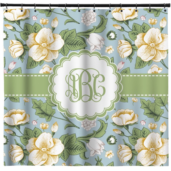 Custom Vintage Floral Shower Curtain - 71" x 74" (Personalized)