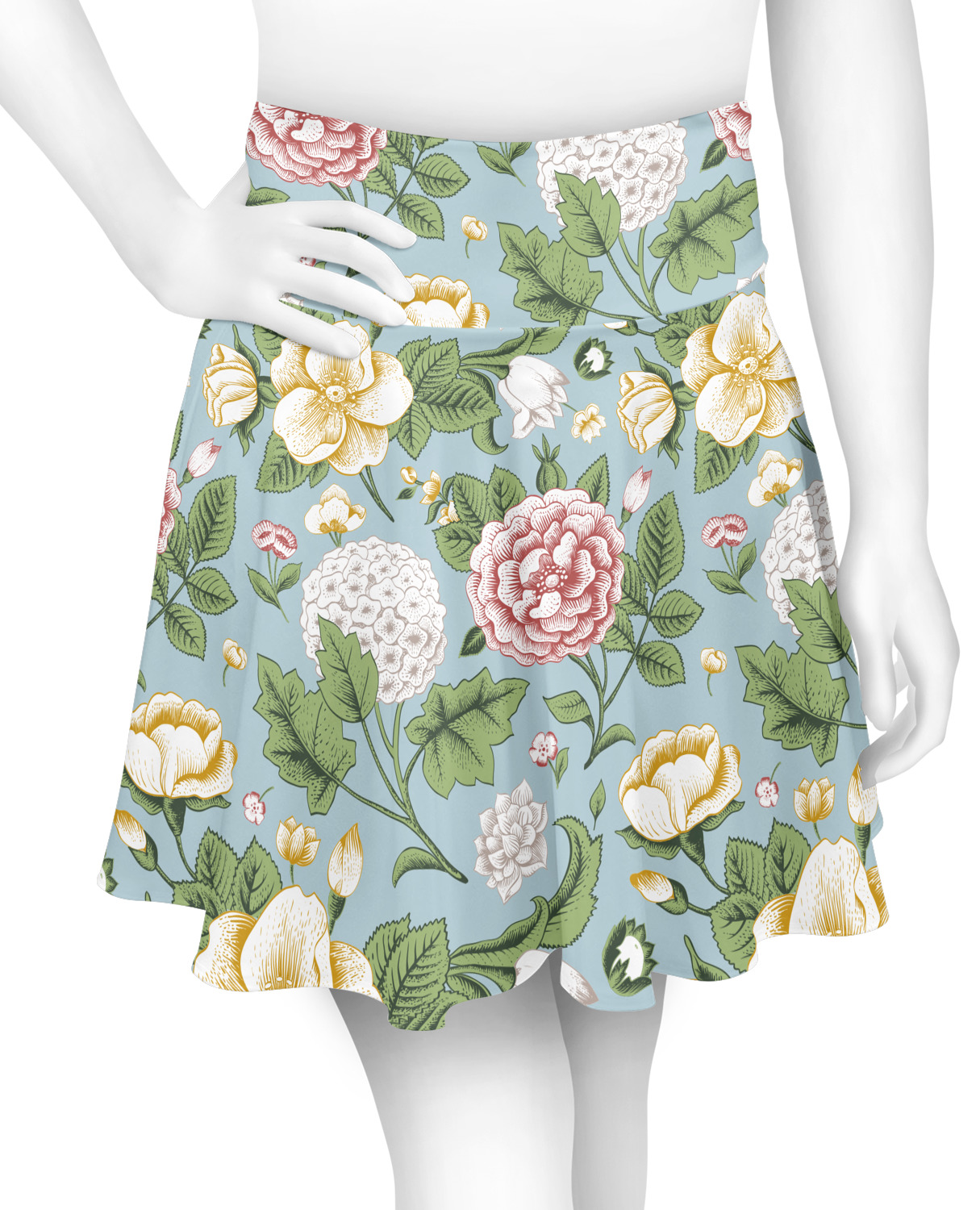 Custom Vintage Floral Skater Skirt | YouCustomizeIt