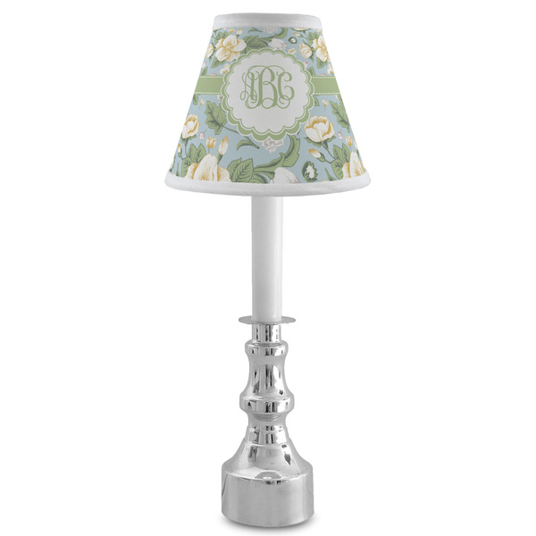 Vintage Floral Small Chandelier Lamp - LIFESTYLE (on candle stick)