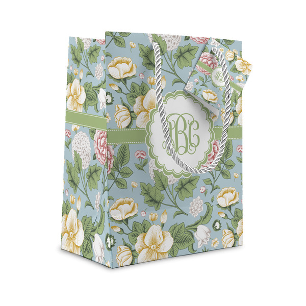 Custom Vintage Floral Small Gift Bag (Personalized)