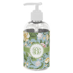 Vintage Floral Plastic Soap / Lotion Dispenser (8 oz - Small - White) (Personalized)