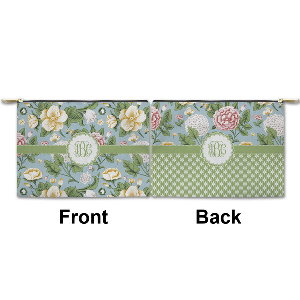 Vintage Floral Small Zipper Pouch Approval (Front and Back)