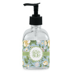 Vintage Floral Glass Soap & Lotion Bottle - Single Bottle (Personalized)