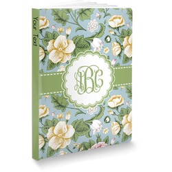 Vintage Floral Softbound Notebook - 7.25" x 10" (Personalized)
