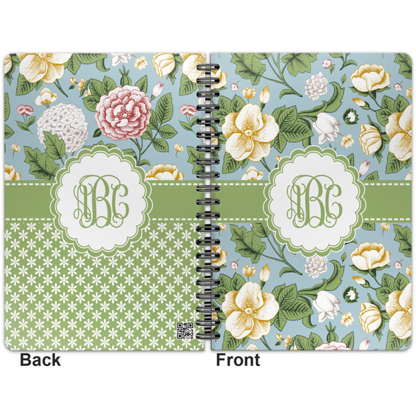 Vintage Floral Spiral Journal 7 x 10 - Apvl