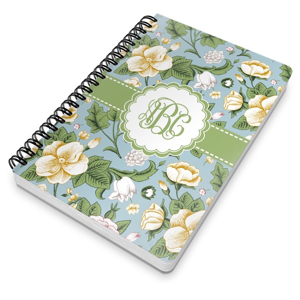 Vintage Floral Spiral Journal 7 x 10 - Main