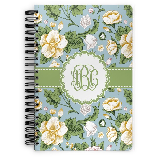 Custom Vintage Floral Spiral Notebook (Personalized)