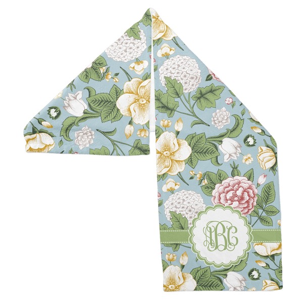 Vintage Floral Sports Towel Folded - Both Sides Showing