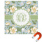 Vintage Floral Square Car Magnet - 10" (Personalized)