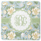 Vintage Floral Square Rubber Backed Coaster (Personalized)