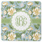 Vintage Floral Square Rubber Backed Coaster (Personalized)