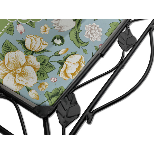 Vintage Floral Square Trivet - Detail