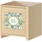 Vintage Floral Square Wall Decal on Wooden Cabinet
