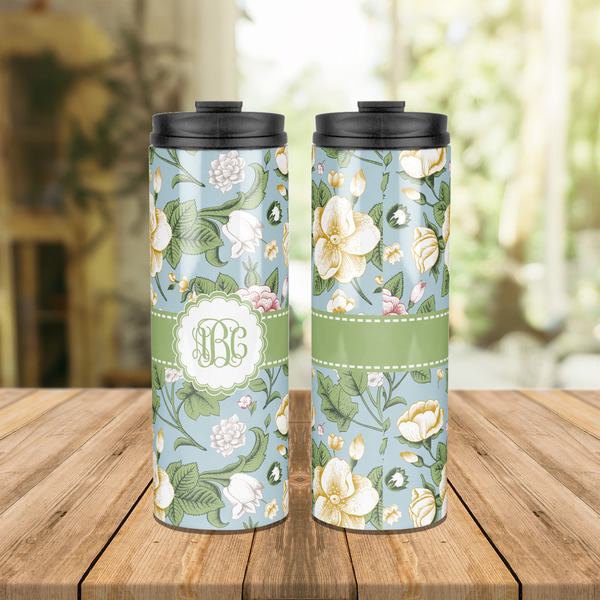 Vintage Floral Stainless Steel Tumbler - Lifestyle