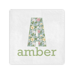Vintage Floral Cocktail Napkins (Personalized)