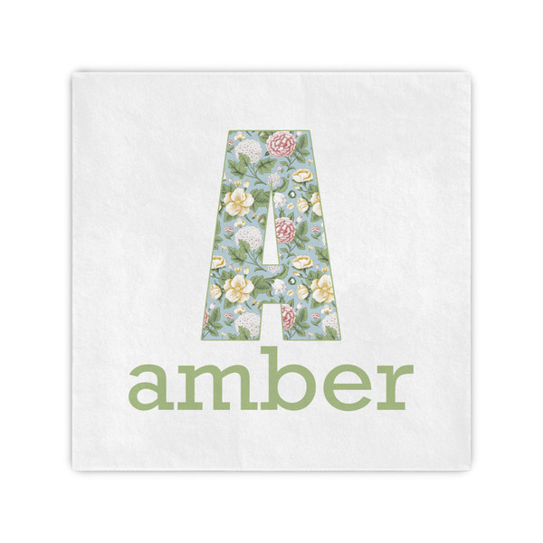 Custom Vintage Floral Cocktail Napkins (Personalized)