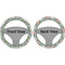 Vintage Floral Steering Wheel Cover- Front and Back