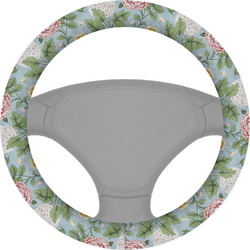 Vintage Floral Steering Wheel Cover (Personalized)
